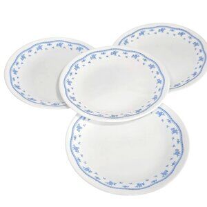 4 Corelle Morning Blue Dessert Bread Plates 6.5" farmhouse floral cottagecore ro